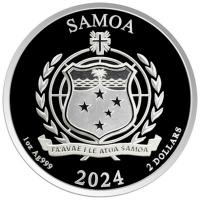 Samoa 2 Dollar Golden Eagle (2.) 2024 1 Oz Silber Rückseite
