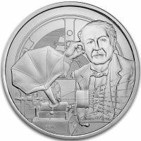 Niue - 2 NZD Icons of Inspiration: Thomas Edison 2023 - 1 Oz Silber BU