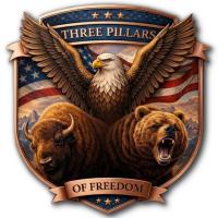 USA - Three Pillars 250. Jahrestag der Unabhängigkeitserklärung USA - 5 Oz Kupfer Color