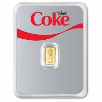 Goldbarren - Coca Cola(R) Diet Coke - 1g Gold im Blister