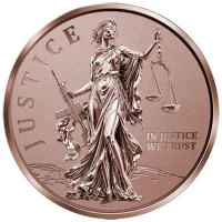 Liberia - 1 Dollar Lady Justice 2026 - 5 Oz Kupfer