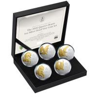 Pitcairn Islands - 25 Dollar Queens Beasts Set 2026 - 5x1 Oz Silber PP Gilded