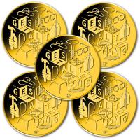Deutschland - 5*50 Euro Deutsches Handwerk: Gestaltung SATZ 2026 - 5*1/4 Oz Gold