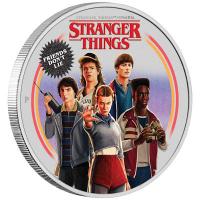 Tuvalu - 1 TVD Stranger Things Freunde lügen nicht 2026 - 1 Oz Silber Color