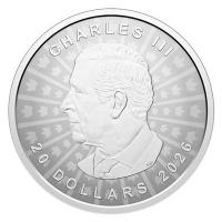 Kanada 20 CAD Maple Leaf 2026 1 Oz Silber Ultra High Relief Rückseite