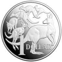 Australien - 1 AUD RAM Känguru 60. Jahrestag Australische Dezimalwährung 2026 - 1 Oz Silber PP