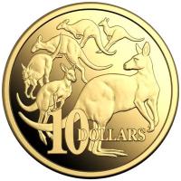 Australien - 10 AUD RAM Känguru 60. Jahrestag Australische Dezimalwährung 2026 - 1/10 Oz Gold PP
