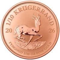 Südafrika - Krügerrand 2026 - 1/10 Oz Gold Reverse Proof