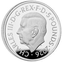 Großbritannien 5 GBP Portraits of a Queen Elizabeth II The Fifth Effigy 2026 Silber PP Rückseite