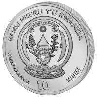 Ruanda 10 RWF Blue Dragon 2026 1/12 Oz Silber Reverse Proof Rückseite