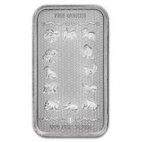 USA Lunar Jahr der Ziege 2027 Silberbarren 5 Oz Silber Rückseite