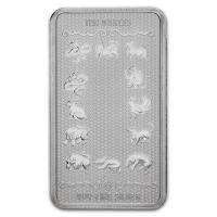 USA Lunar Jahr der Ziege 2027 Silberbarren 10 Oz Silber Rückseite
