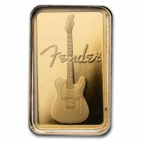 Goldbarren - PAMP Fender(R) 80. Jahrestag - 1g Gold im Blister