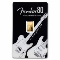 Goldbarren - PAMP Fender(R) 80. Jahrestag - 1g Gold im Blister