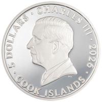 Cook Island 5 CID Die sieben Todsünden: Neid (Envy) 2026 1 Oz Silber PP Color Rückseite
