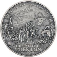 Cook Island 10 CID Forging of Independence: Überquerung des Delaware 2026 2 Oz Silber Antik Finish Gilded Rückseite