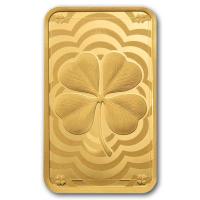 Goldbarren - PAMP Glücksbringer: Vierblättriges Kleeblatt - 5g Gold