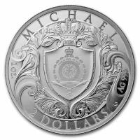 Niue 2 NZD Erzengel Michael (Archangel) 2026 1 Oz Silber Rückseite