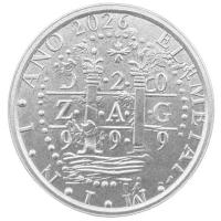 Silbermedaillen Elemetal Schiffswrack Serie: Batavia 2026 10 x 2 Oz Silber BU High Relief Rückseite