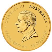 Australien 15 AUD Lunar III Ziege 2027 1/10 Oz Gold Rückseite