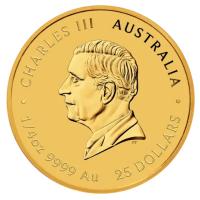 Australien 25 AUD Lunar III Ziege 2027 1/4 Oz Gold Rückseite