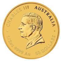 Australien 50 AUD Lunar III Ziege 2027 1/2 Oz Gold Rückseite
