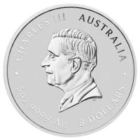 Australien 8 AUD Lunar III Ziege 2027 5 Oz Silber Rückseite