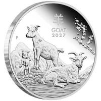 Australien 0,5 AUD Lunar III Ziege 2027 1/2 Oz Silber PP