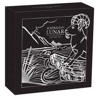 Australien - 1 AUD Lunar III Ziege 2027 - 1 Oz Silber PP