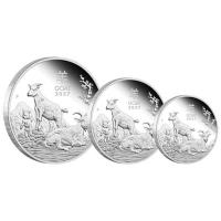 Australien - 3,5 AUD Lunar III Ziege 2027 - 3,5 Oz Silber PP