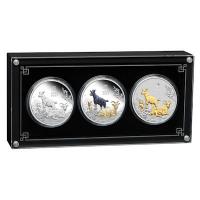 Australien 3 AUD Lunar III Ziege Set 2027 3*1 Oz Silber TRIO