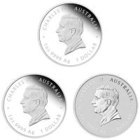 Australien 3 AUD Lunar III Ziege Set 2027 3*1 Oz Silber TRIO Rückseite