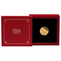 Australien - 15 AUD Lunar III Ziege 2027 - 1/10 Oz Gold PP