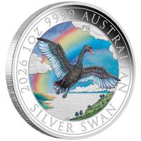 Australien 1 AUD Schwan Coin Show Special ANDA 2026 1 Oz Silber Color