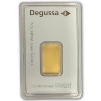 Goldbarren Degussa Frohe Weihnachten 10g Gold Rückseite