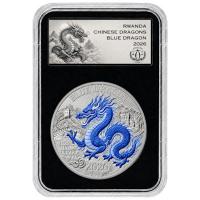 Ruanda - 50 RWF Blue Dragon Porzellan Style 2026 - 1 Oz Silber Reverse Proof