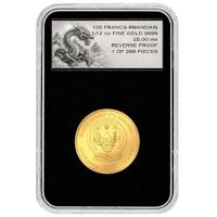 Ruanda 100 RWF Blue Dragon 2026 1/12 Oz Gold Reverse Proof Rückseite