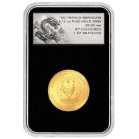 Ruanda 100 RWF Blue Dragon Porzellan Style 2026 1/12 Oz Gold Reverse Proof Color (nur 88 Stück!!!) Rückseite