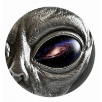 Kamerun 2.000 Francs Alien Auge (Alien Eye) 2026 2 Oz Silber UHR Antik