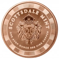 Scottsdale Mint Statue of Liberty 1 Oz Kupfer Rückseite