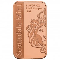 Scottsdale Mint Erzengel Michael/ Archangel Michael Kupferbarren 1 Oz Kupfer Rückseite