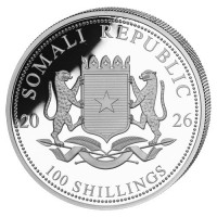 Somalia African Wildlife Leopard 2026 1 Oz Silber Rückseite