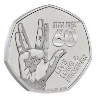 Großbritannien - 0,50 GBP Star Trek(TM) 60. Jahrestag Lebe lang und in Frieden (Live Long and Prosper) 2026 - Blister