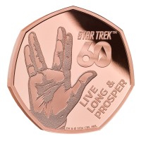 Großbritannien - 0,50 GBP Star Trek(TM) 60. Jahrestag Lebe lang und in Frieden (Live Long and Prosper) 2026 - Gold PP