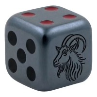 Fiji 1 Dollar Würfel (Dice) Lunar Ziege 2027 1 Oz Silber Black Antik Finish Color