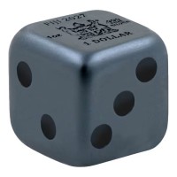 Fiji 1 Dollar Würfel (Dice) Lunar Ziege 2027 1 Oz Silber Black Antik Finish Color Rückseite