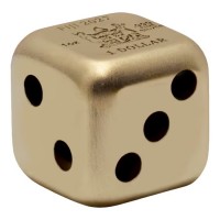Fiji 1 Dollar Würfel (Dice) Lunar Ziege 2027 1 Oz Silber Gilded Color Rückseite