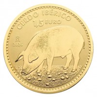 Spanien - 1,50 EURO Iberisches Schwein 2026 - 1 Oz Gold