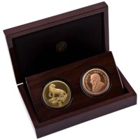 Südafrika 51 Rand Big Five III Leopard Krügerrand Set 2*1 Oz Gold PP