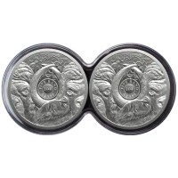 Südafrika 10 Rand Big Five III Büffel 2026 2*1 Oz Silber Proof Set Rückseite